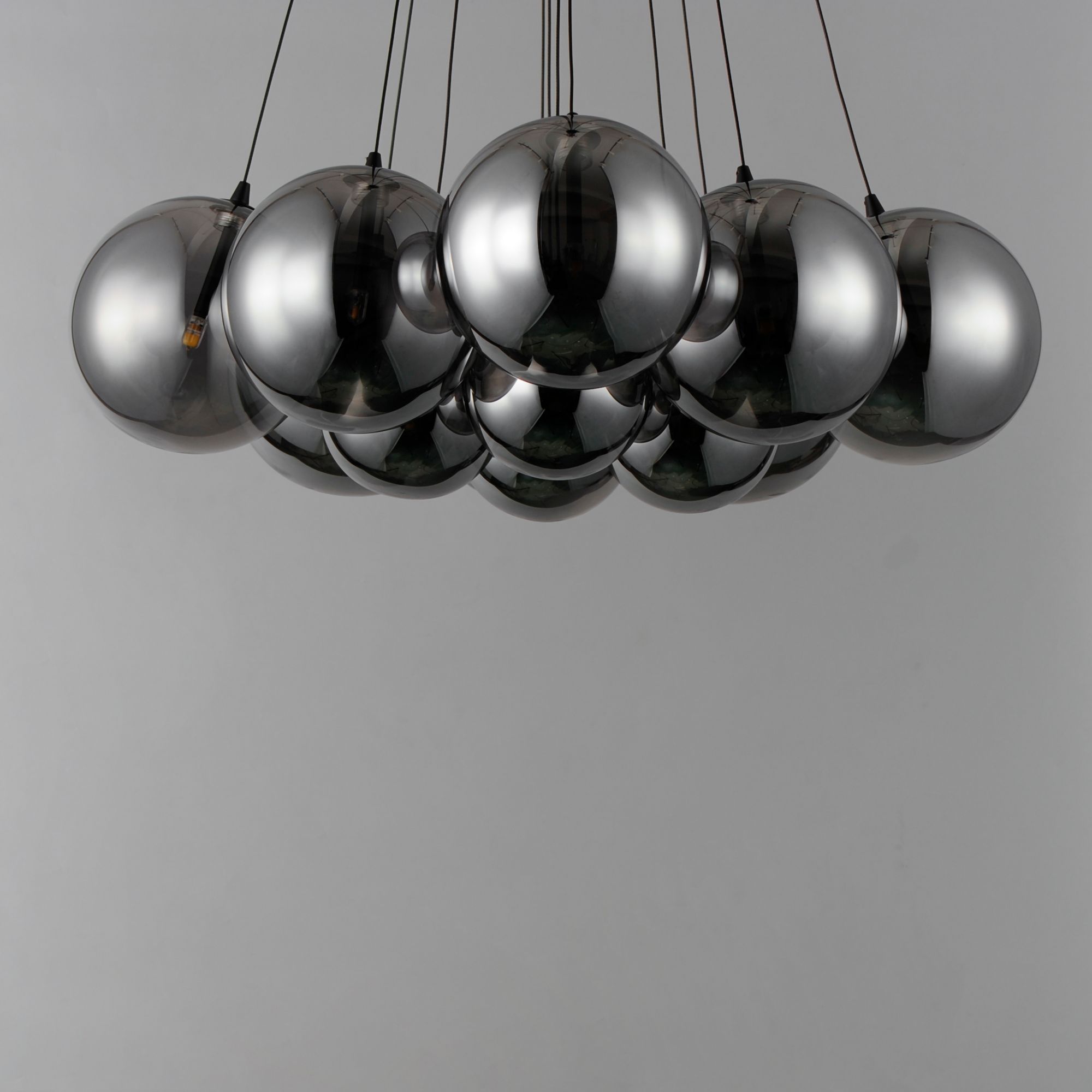 Thumbnail3 of ET2 Burst 27" Wide Black 12-Light Chandelier more views