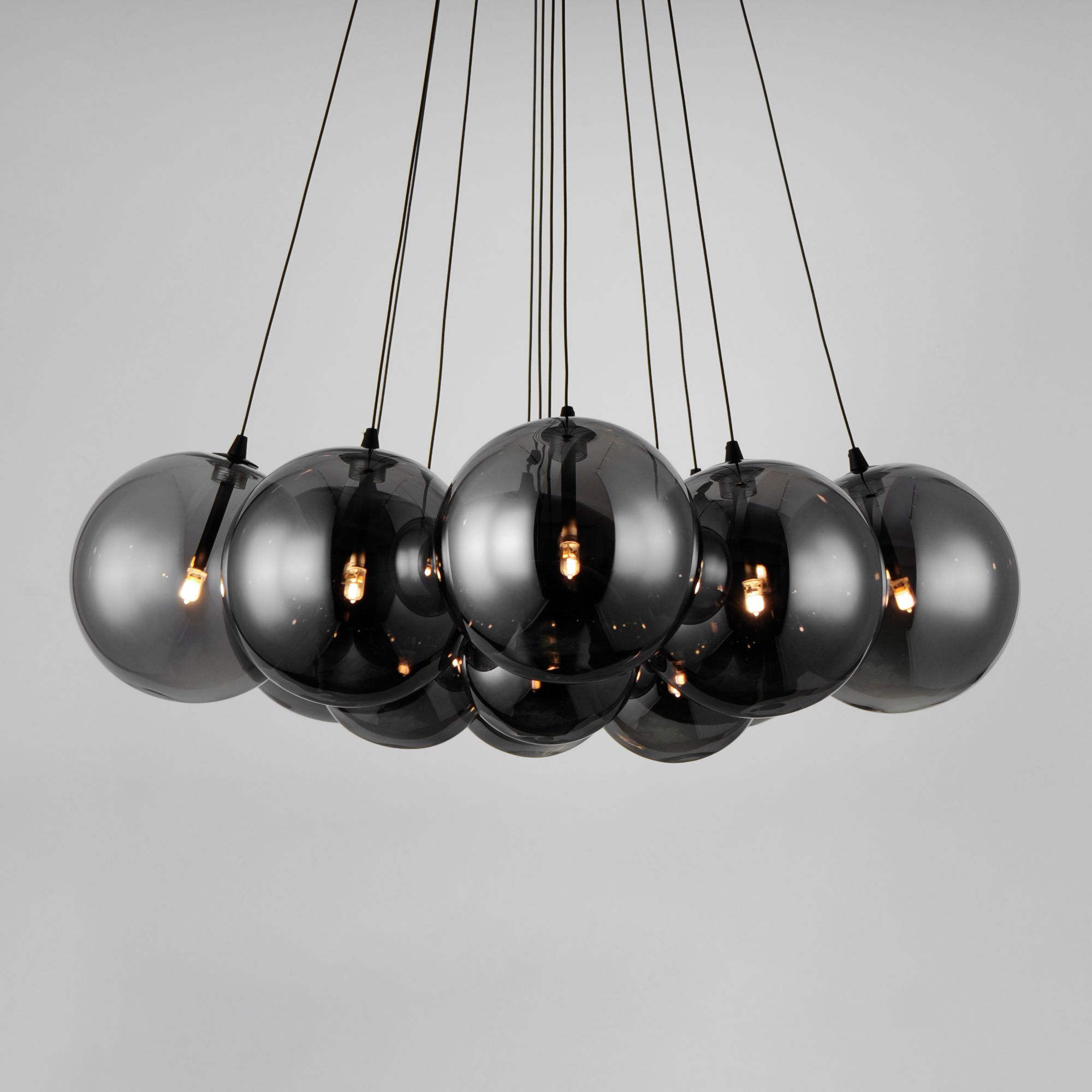 Thumbnail4 of ET2 Burst 27" Wide Black 12-Light Chandelier more views