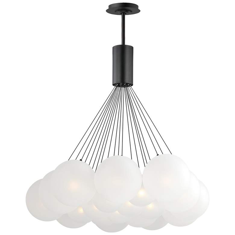 Image 1 ET2 Burst 35 1/4" Frost/Black 20-Light LED Pendant