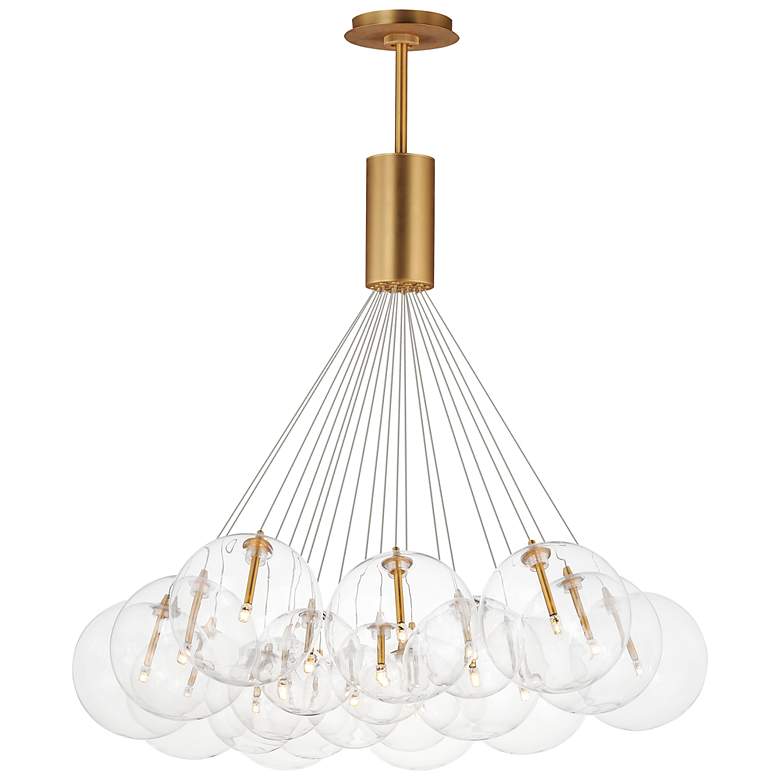 Image 1 ET2 Burst 35 1/4" Wide 20-Light Clear Glass Modern LED Pendant