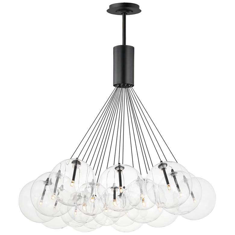 Image 1 ET2 Burst 35" Clear and Black 20-Light LED Pendant