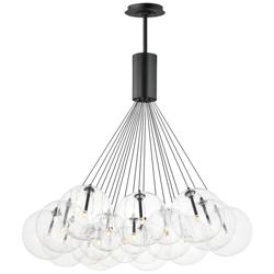 ET2 Burst 35" Clear and Black 20-Light LED Pendant