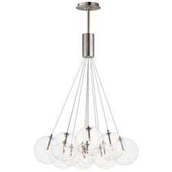ET2 Burst 47 1/4" Wide Satin Nickel 12-Light LED Pendant