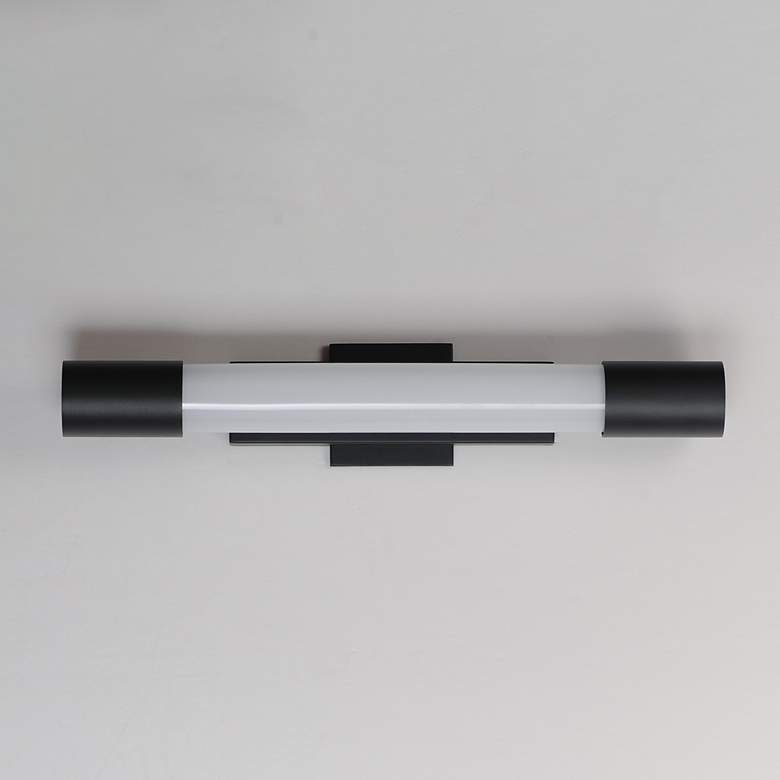 Image 2 ET2 Canello 24" Black LED Outdoor Wall Sconce more views