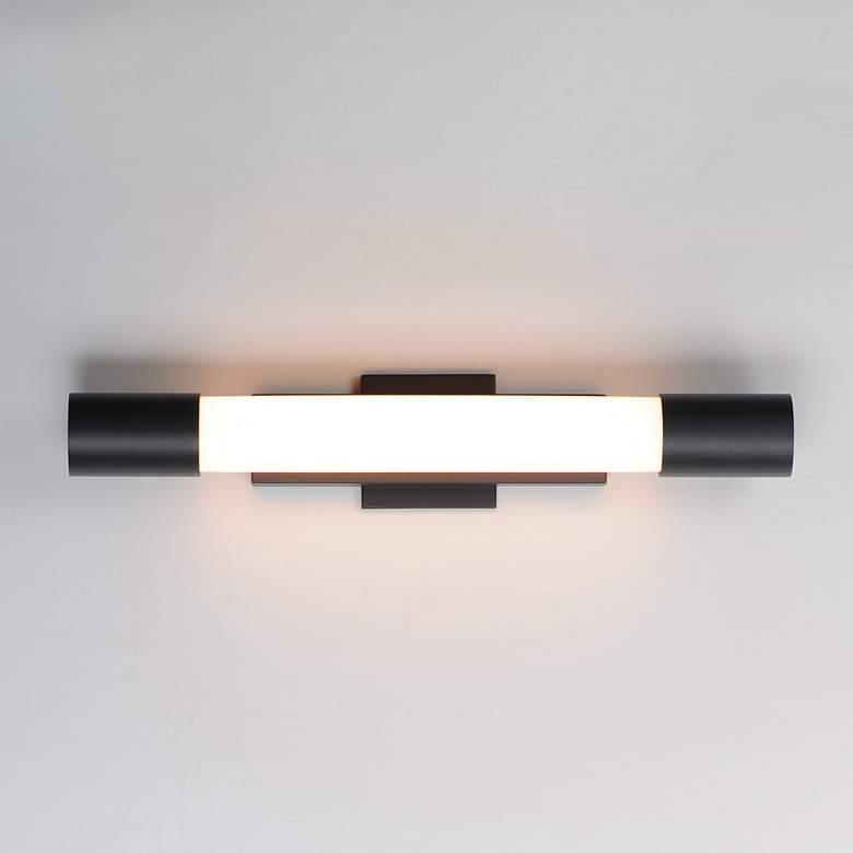 Image 3 ET2 Canello 24" Black LED Outdoor Wall Sconce more views