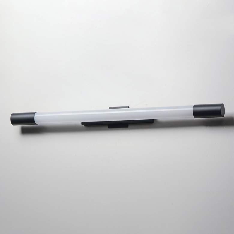 Image 4 ET2 Canello 48" Black LED Outdoor Wall Sconce more views