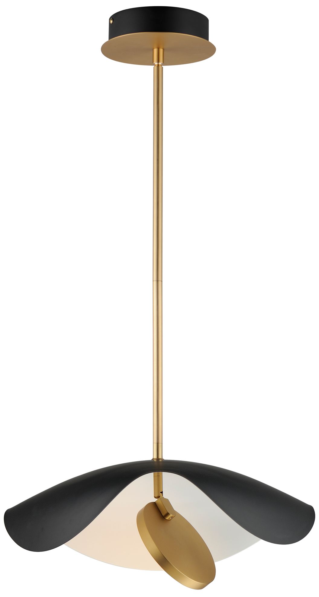 ET2 Carmen 16 1/2" Wide Black and Gold LED Pendant Light