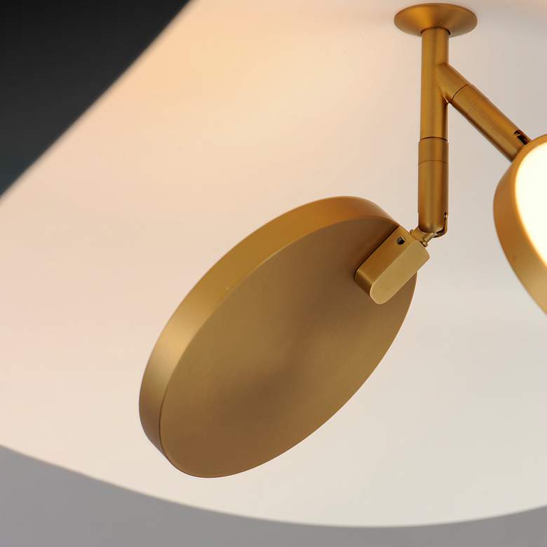 Image 4 ET2 Carmen 24" Wide Black and Gold 2-Light LED Pendant Light more views