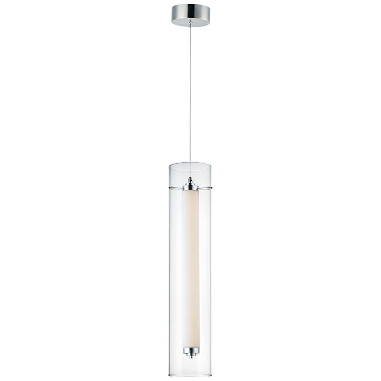 Image 1 ET2 Centrum 24 3/4 inchH Polished Chrome LED Mini Pendant Light