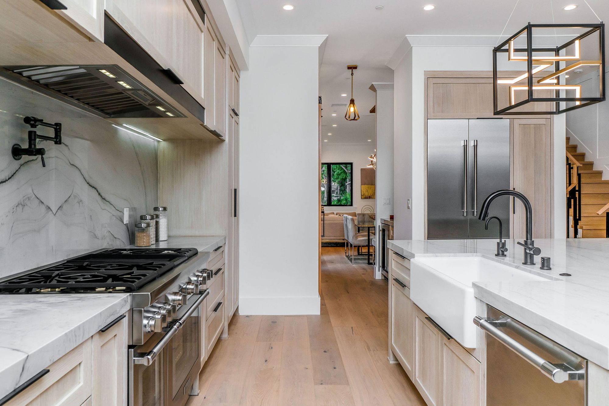 ET2 Chamber 18 1/4" Black and Gold 4-Light LED Modern Cube Pendant