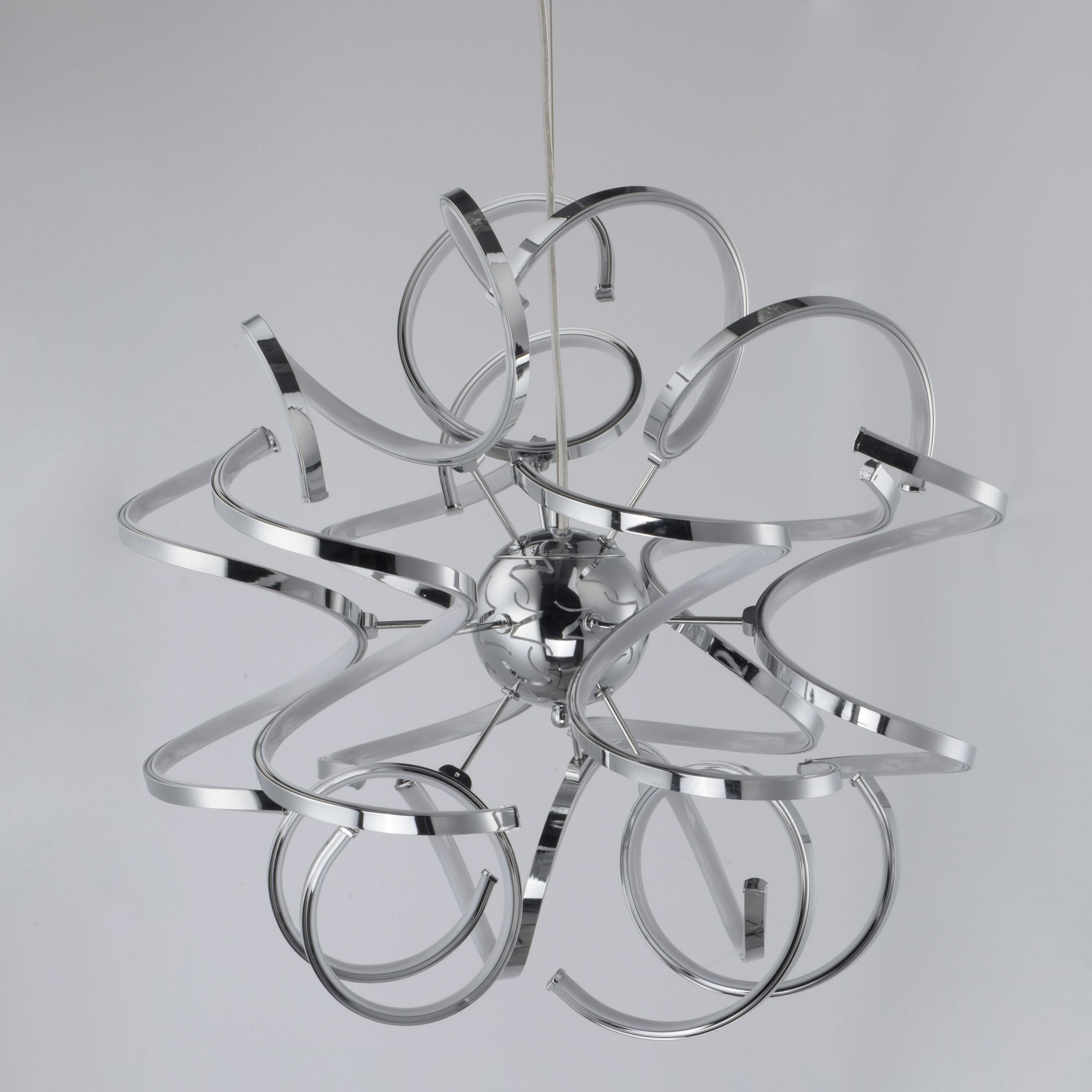 Image 3 ET2 Chaos 23 1/2" Wide Polished Chrome LED Pendant Light more views