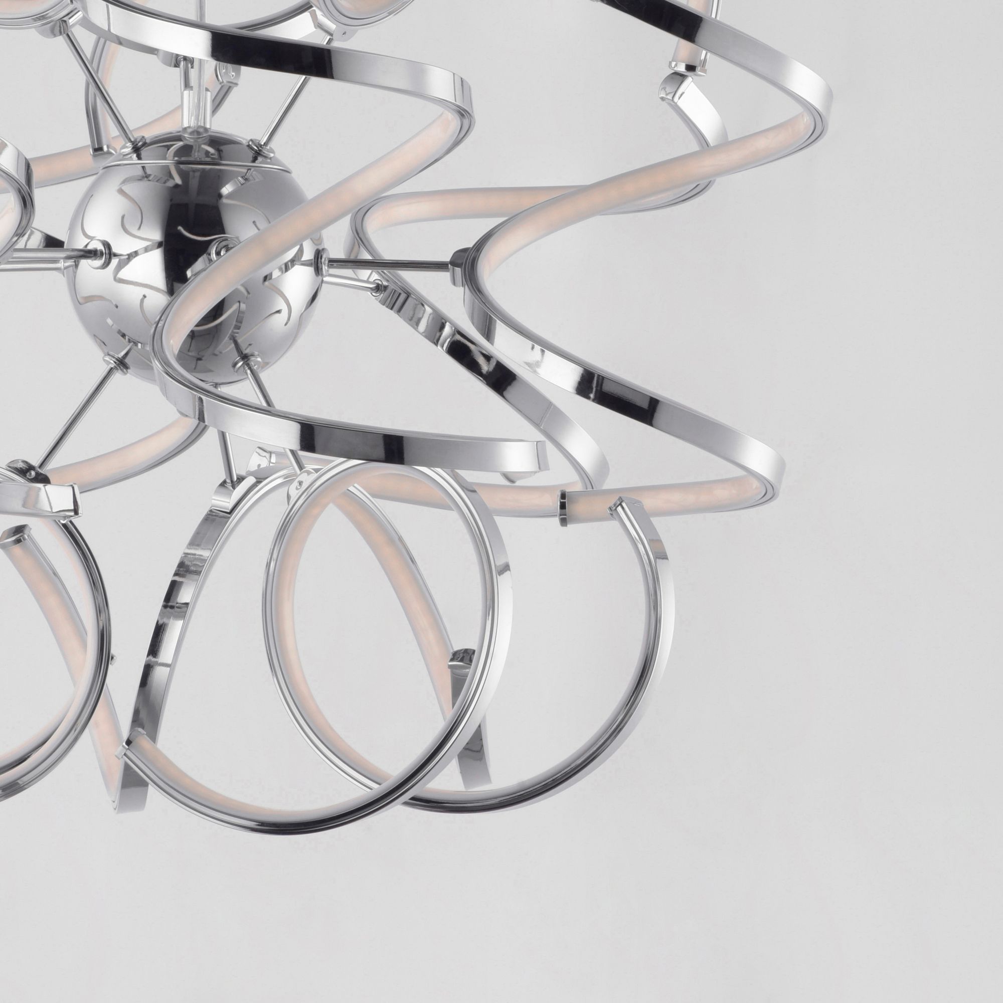 Image 4 ET2 Chaos 23 1/2" Wide Polished Chrome LED Pendant Light more views