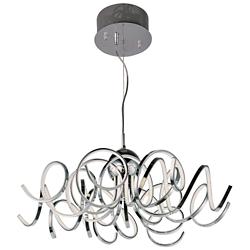 ET2 Chaos 29" Wide Polished Chrome LED Pendant Light