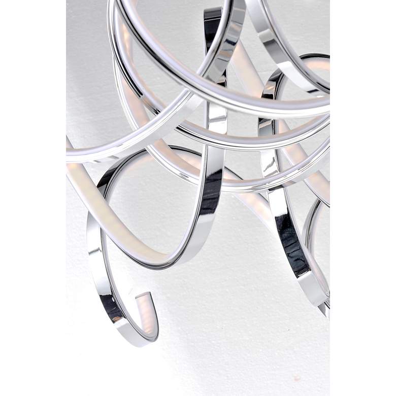 Image 3 ET2 Chaos 29" Wide Polished Chrome LED Pendant Light more views
