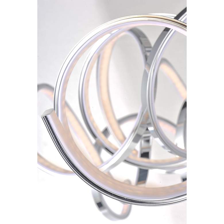 Image 5 ET2 Chaos 29" Wide Polished Chrome LED Pendant Light more views