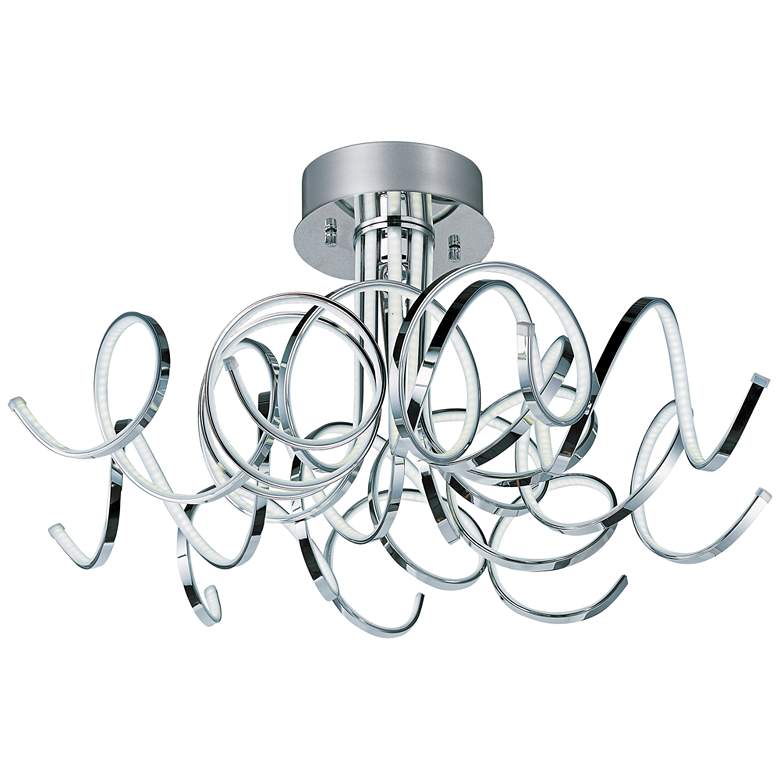 Image 1 ET2 Chaos 31 inch Wide Polished Chrome LED Ceiling Light