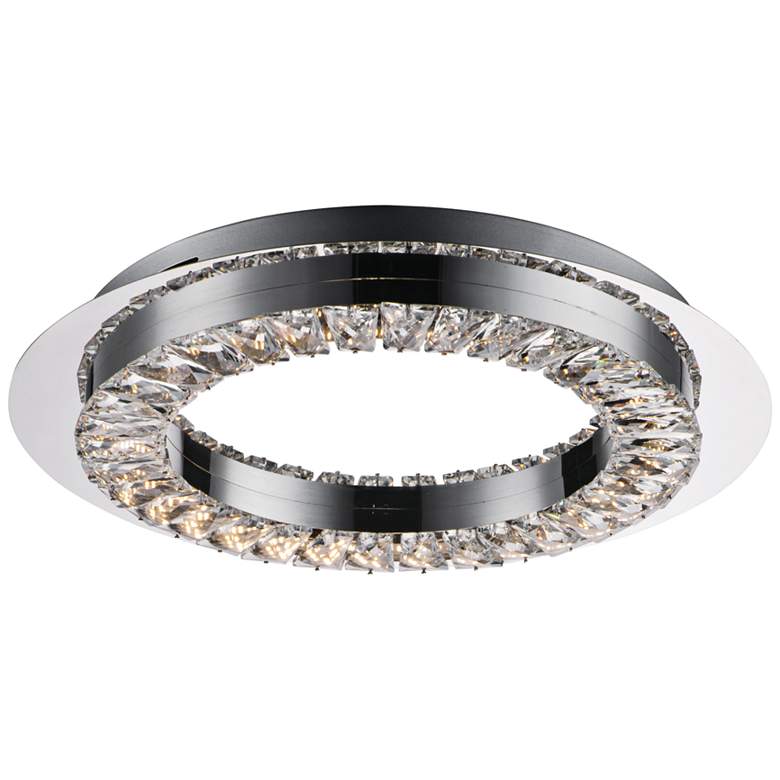 Image 2 ET2 Charm 17 inch Wide Polished Chrome Ring LED Ceiling Light