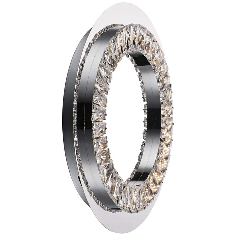 Image 4 ET2 Charm 17" Wide Polished Chrome Ring LED Ceiling Light more views