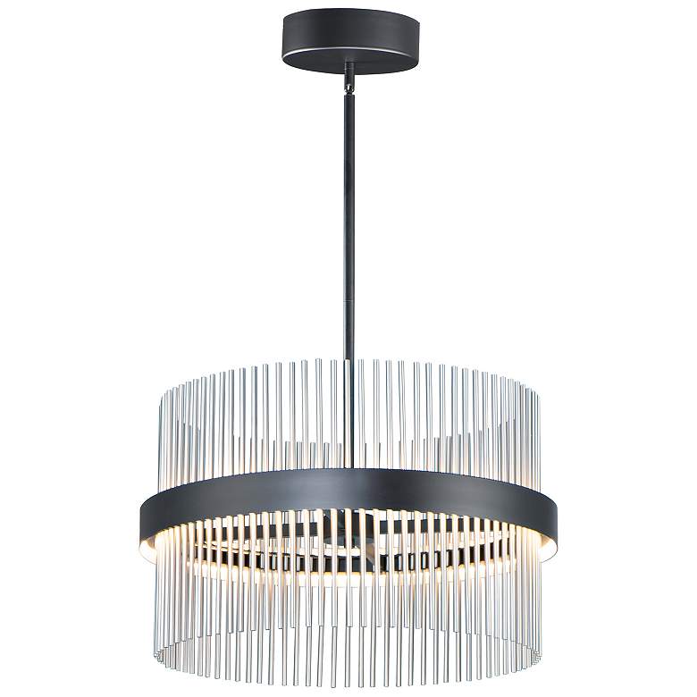 Image 2 ET2 Chimes 23 3/4" Wide Black Nickel LED Pendant Light