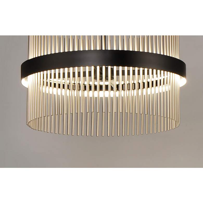 Image 5 ET2 Chimes 23 3/4" Wide Black Nickel LED Pendant Light more views