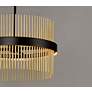 3_ET2 Chimes 33 3/4" Wide Black Satin Brass LED Pendant Light more views