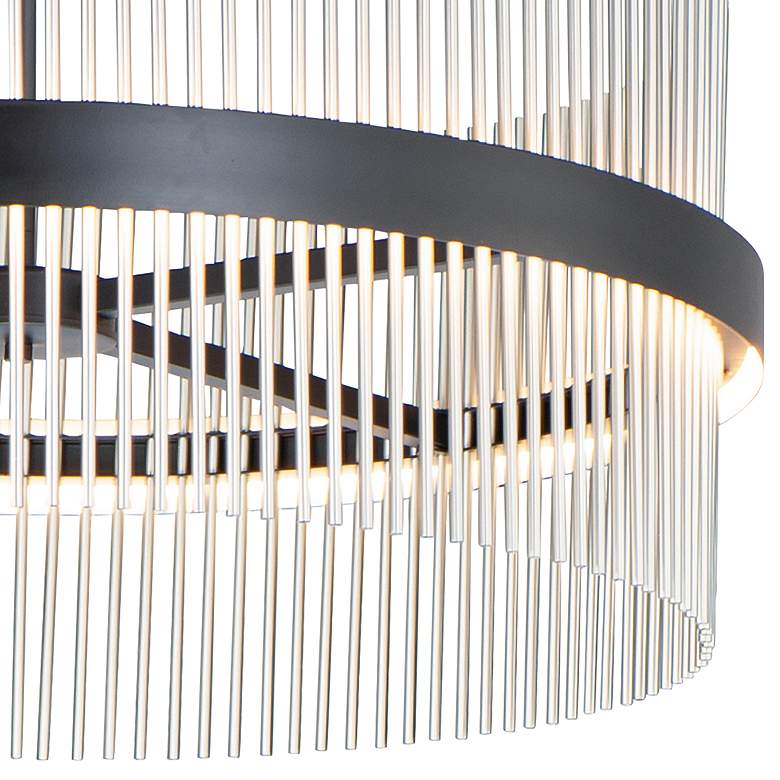 Image 2 ET2 Chimes 33 3/4" Wide Black Satin Nickel LED Pendant Light more views