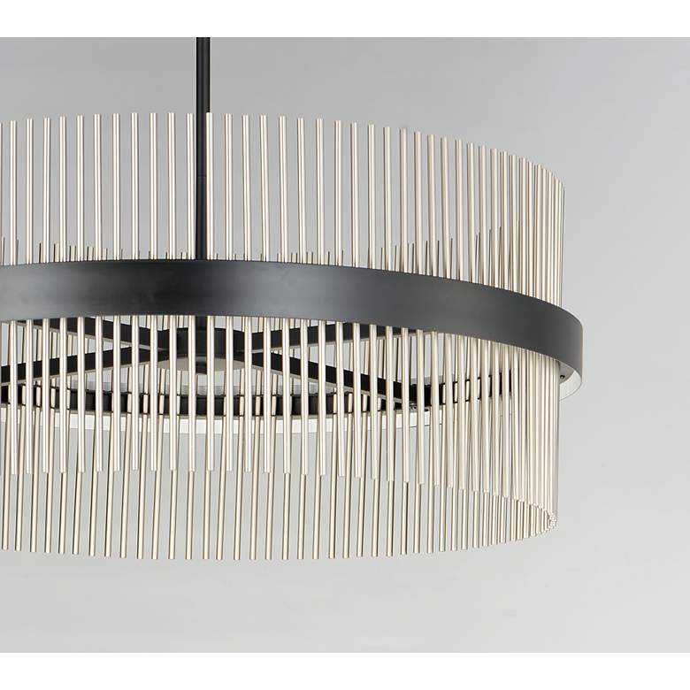 Image 3 ET2 Chimes 33 3/4" Wide Black Satin Nickel LED Pendant Light more views