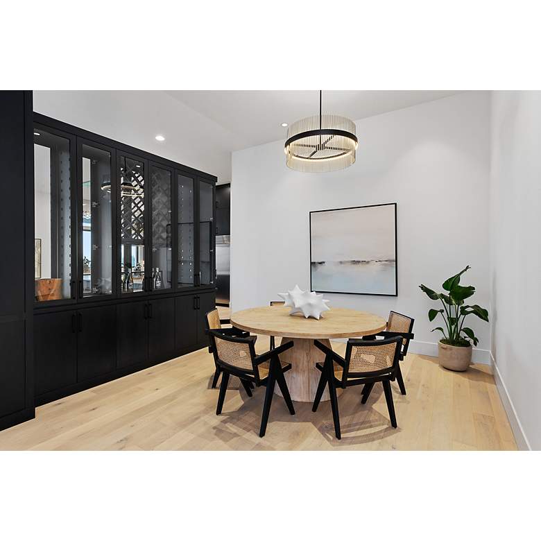 Image 5 ET2 Chimes 33 3/4" Wide Black Satin Nickel LED Pendant Light more views