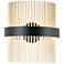 ET2 Chimes 5CCT Select 15" High Black/Satin Brass Wall Sconce