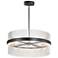 ET2 Chimes 5CCT Select 36" Black / Satin Nickel Pendant