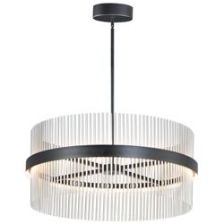 ET2 Chimes 5CCT Select 36" Black / Satin Nickel Pendant