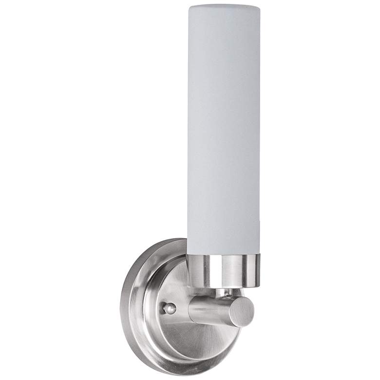 Image 1 ET2 Cilandro 12 1/4 inch High Satin Nickel LED Wall Sconce