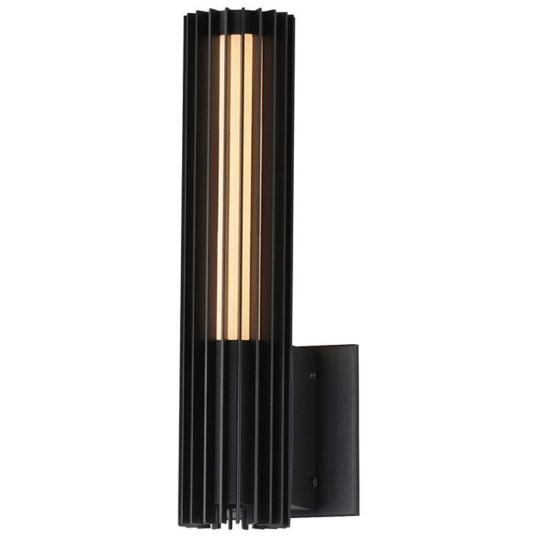 Image 1 ET2 Citadel 14" High Black LED Outdoor Wall Sconce