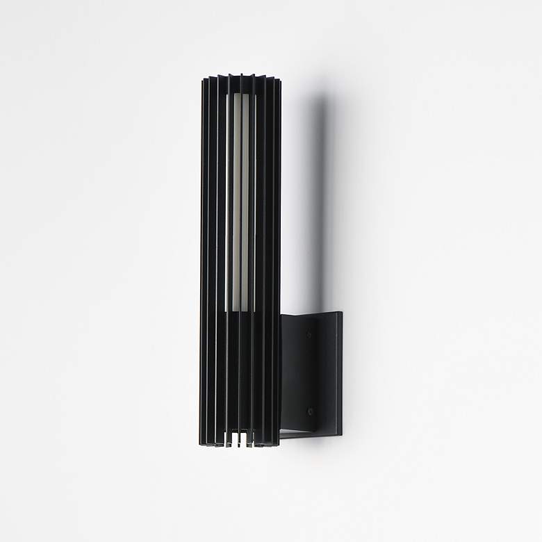 Image 4 ET2 Citadel 14" High Black LED Outdoor Wall Sconce more views