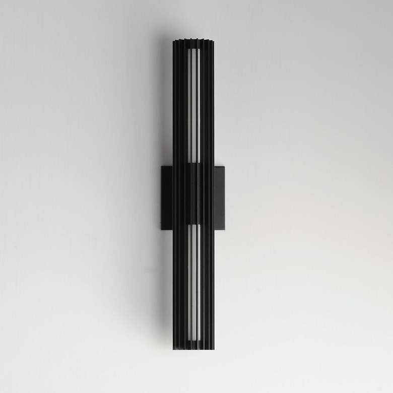 Image 2 ET2 Citadel 24" High Black LED Outdoor Wall Sconce more views