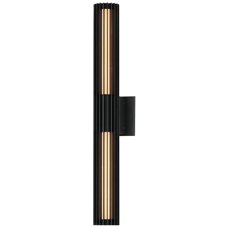 Image 1 ET2 Citadel 28" High Black LED Outdoor Wall Sconce
