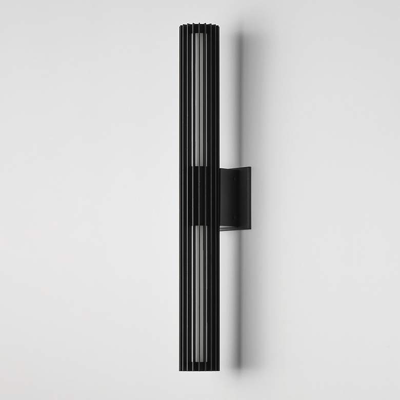 Image 4 ET2 Citadel 28" High Black LED Outdoor Wall Sconce more views