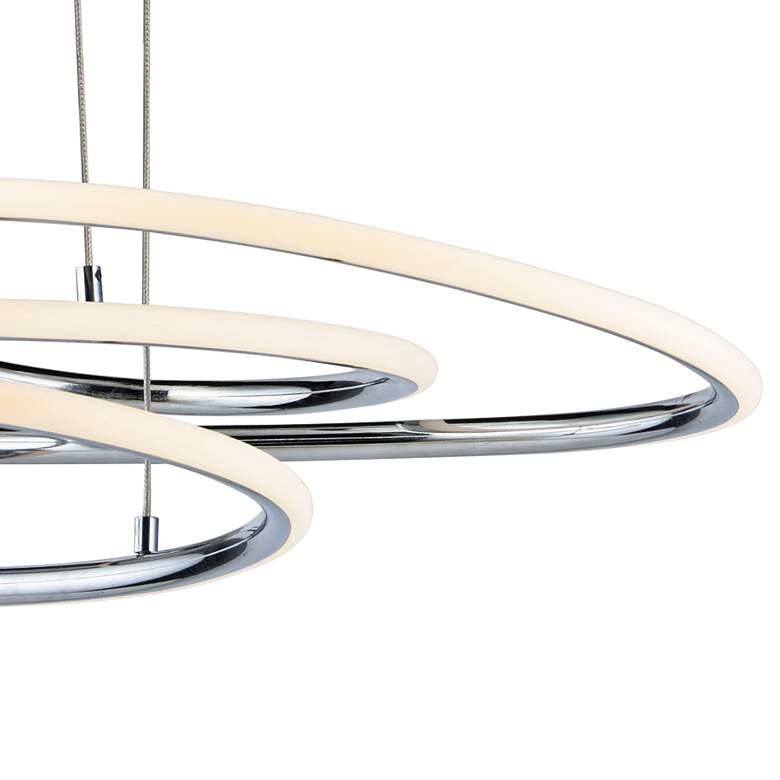 Image 2 ET2 Coaster 20 1/4" Wide Polished Chrome Modern LED Pendant more views