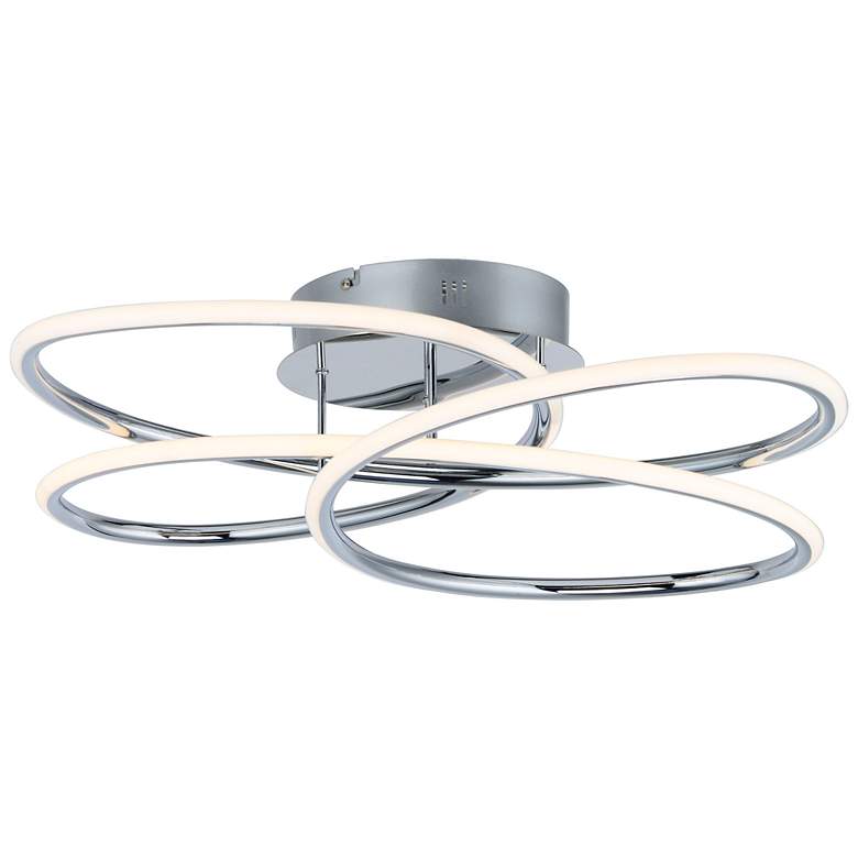 Image 2 ET2 Coaster 20 1/4" Wide Polished Chrome Modern Ring LED Ceiling Light
