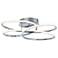 ET2 Coaster 20 1/4" Wide Polished Chrome Modern Ring LED Ceiling Light