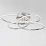 3_ET2 Coaster 20 1/4" Wide Polished Chrome Modern Ring LED Ceiling Light more views