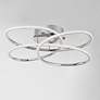 4_ET2 Coaster 20 1/4" Wide Polished Chrome Modern Ring LED Ceiling Light more views