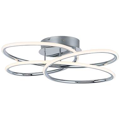 ET2 Coaster 20 1/4" Wide Polished Chrome Modern Ring LED Ceiling Light