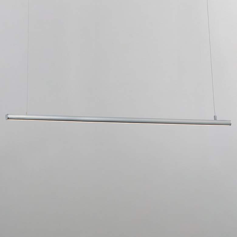 Image 2 ET2 Continuum 47"W Satin Aluminum LED Linear Pendant Light more views