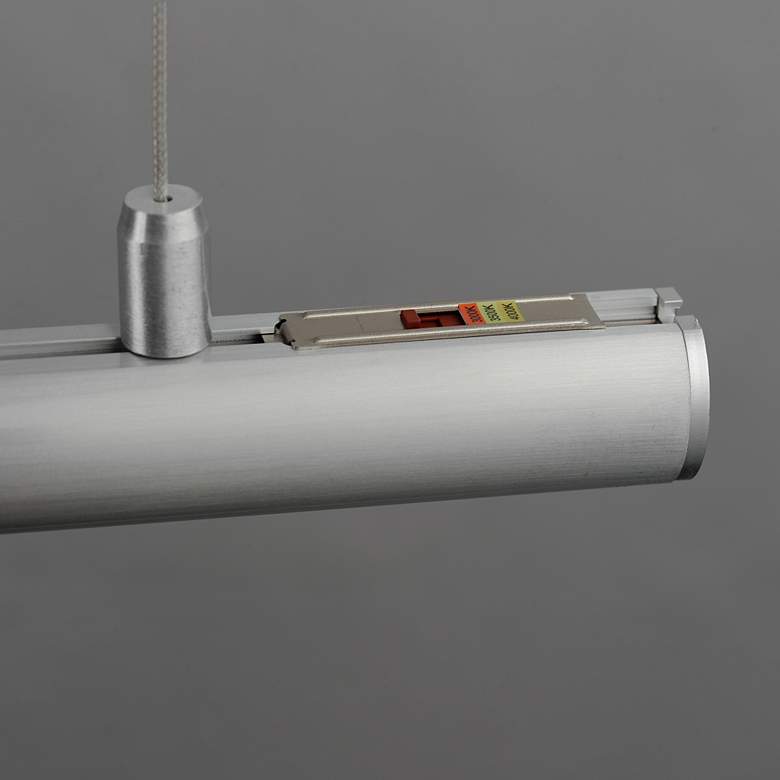 Image 5 ET2 Continuum 47"W Satin Aluminum LED Linear Pendant Light more views