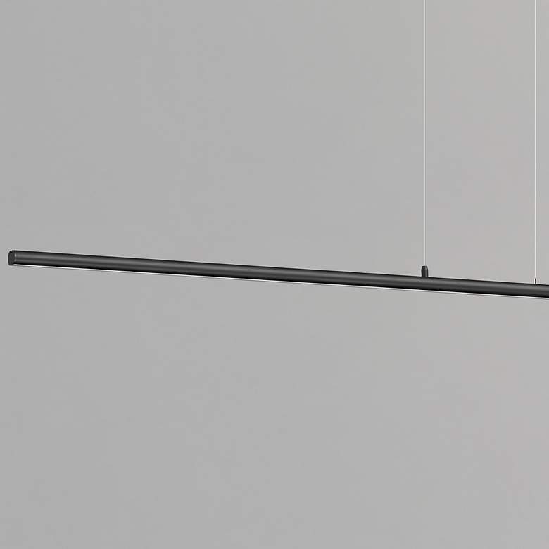 Image 3 ET2 Continuum 93 3/4" Wide Black LED Linear Pendant more views