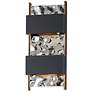 2_ET2 Coulee 14 31/2” High Black and Glass Modern LED Outdoor Wall Sconce