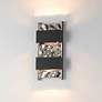 1_ET2 Coulee 14 31/2” High Black and Glass Modern LED Outdoor Wall Sconce