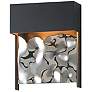 2_ET2 Coulee 7 3/4” High Black and Glass Modern LED Outdoor Wall Sconce