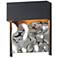 ET2 Coulee 7 3/4” High Black and Glass Modern LED Outdoor Wall Sconce
